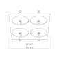 SDL-4180F Рамка-основание к светильнику SDL-CB Downlight   -  Встраиваемые светильники 